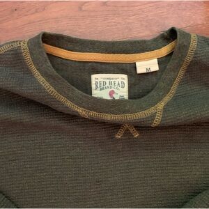 🍂 Redhead Forest Green Sweater with Stitch Detailing (Oversized)